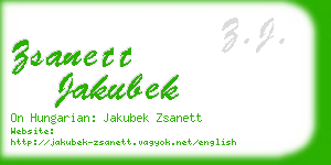 zsanett jakubek business card